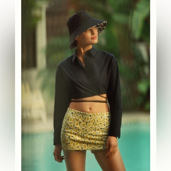 Maeve by Anthropologie Daisy Floral Mini Skort Skirt with Shorts Sz S - Picture 15 of 15